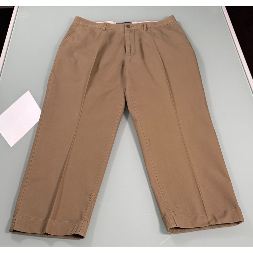 Polo Ralph Lauren Flat Front Chino Pants Men's 35x30 Khaki  Preppy